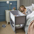Shnuggle Air Lite Bedside Crib with Mattress- Grey