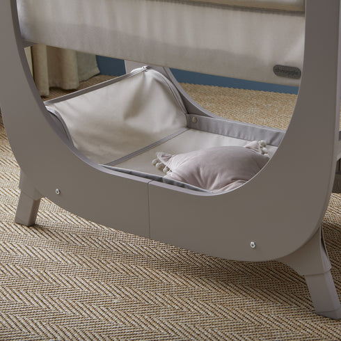 Shnuggle Air Lite Bedside Crib with Mattress- Taupe