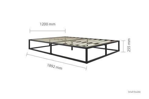 Soho Metal Platform Bed Black
