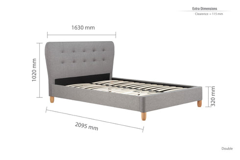 Stockholm Bed Grey