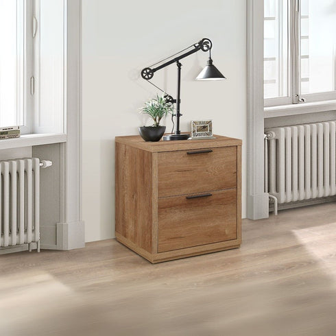 Stockwell 2 Drawer Bedside Rustic Oak Effect