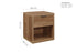 Stockwell 1 Drawer Bedside Rustic Oak Effect