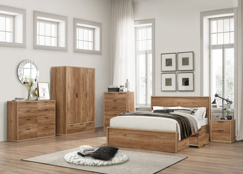 Stockwell Bed Rustic Oak Effect