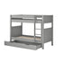 New Classic Bunk Bed With Open Trundle Grey