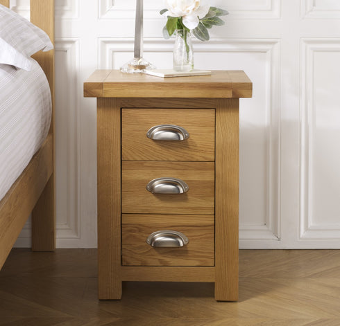 Woburn Small 3 Drawer Bedside Oak
