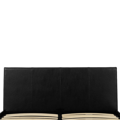 Waverley 4FT6 Storage Bed - Black Faux Leather