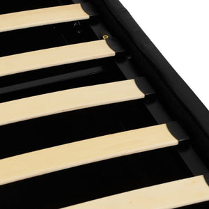 Waverley 4FT6 Storage Bed - Black Faux Leather