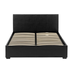 Waverley 4FT Storage Bed - Black Faux Leather