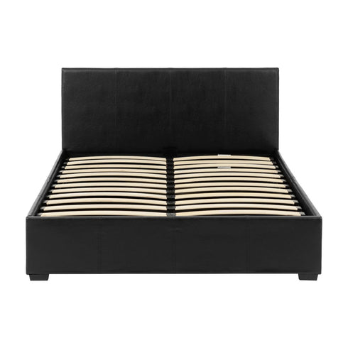 Waverley 4FT Storage Bed - Black Faux Leather