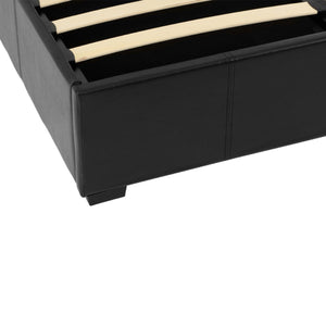 Waverley 4FT Storage Bed - Black Faux Leather
