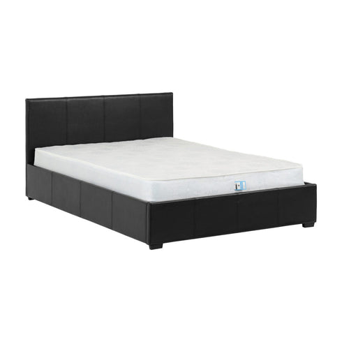 Waverley 5FT Storage Bed - Black Faux Leather