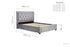 Woodbury Fabric Bed Grey Velvet