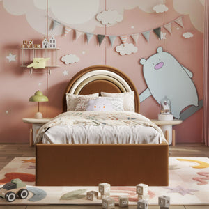 Aria Ottoman Kids Bed Brown