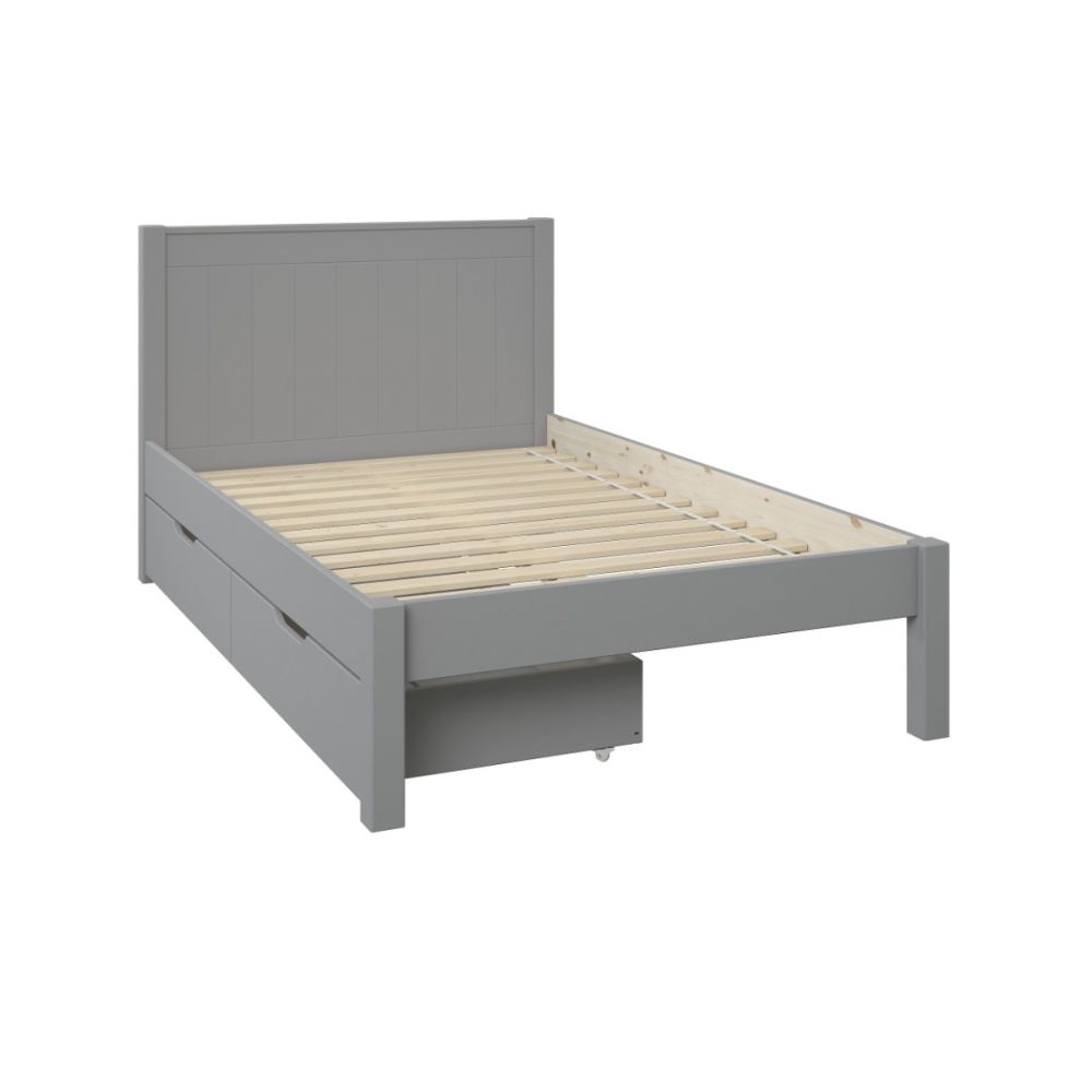 Classic Grey Low End Small Double With A Pair Of Drawers 120x190cm