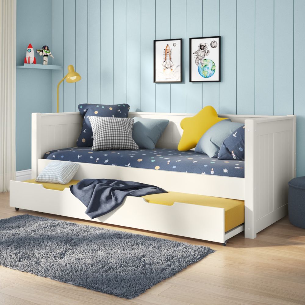 Stompa Classic Day Bed With A Trundle Bed Including Trundle Mattress 90x190cm