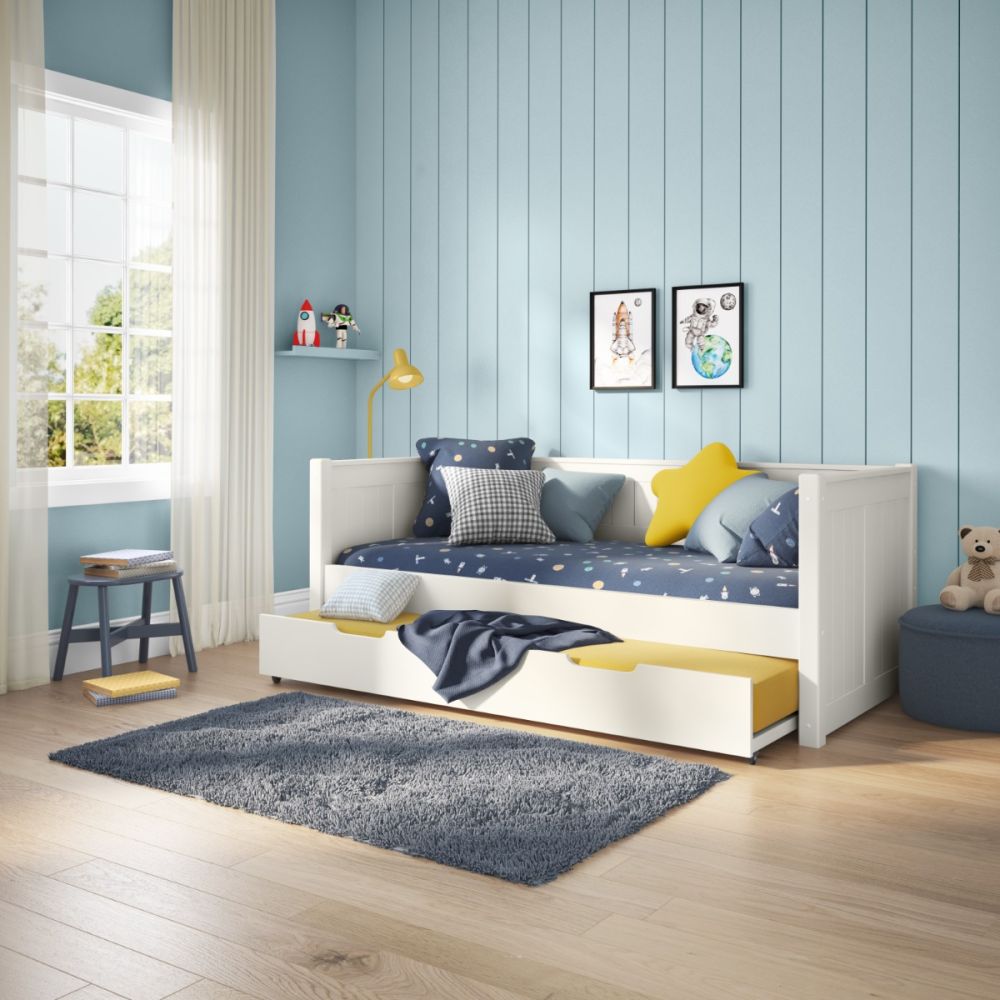 Stompa Classic Day Bed With A Trundle Bed Including Trundle Mattress 90x190cm