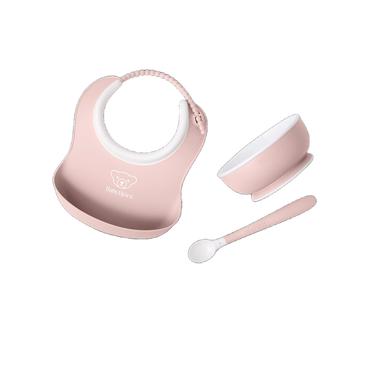 BABYBJÖRN Baby Feeding Set, 3 pcs Powder Pink