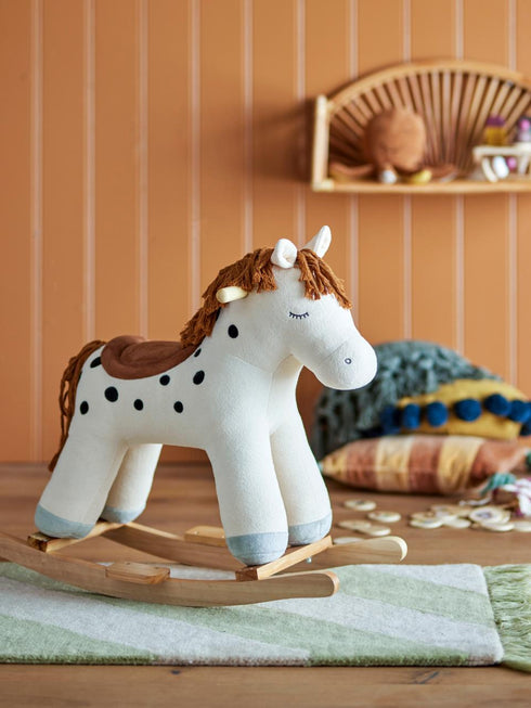 Merlen Rocking Toy Horse White Polyester