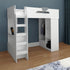 Kidsaw - Kudl, High Sleeper Bed, with Desk, Storage and Hanging Area in White