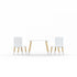 Kidsaw Table & 2 Chairs - White