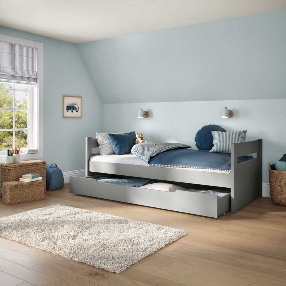 Uno Grey Cabin Bed With Trundle Drawer