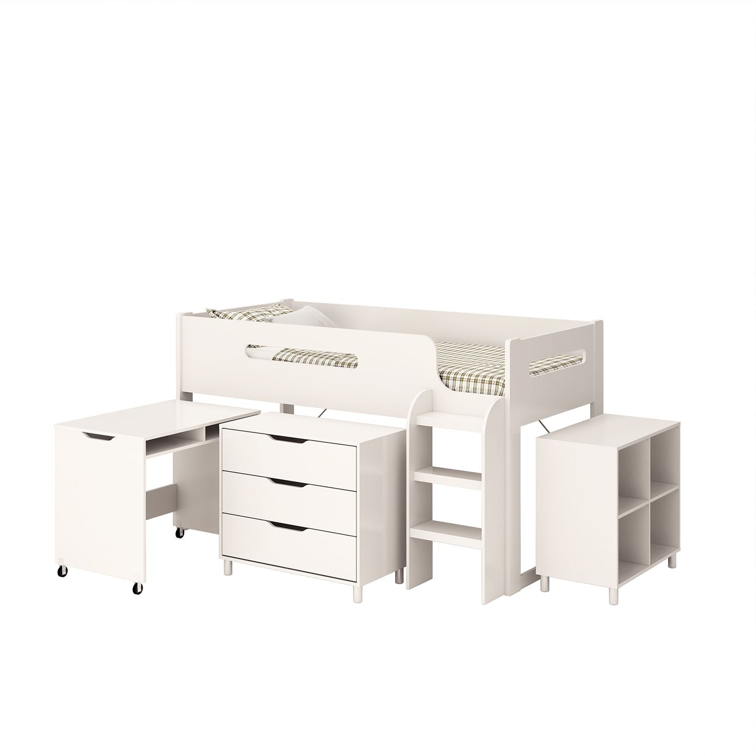 Kidsaw Kudl Single Mid Sleeper, White