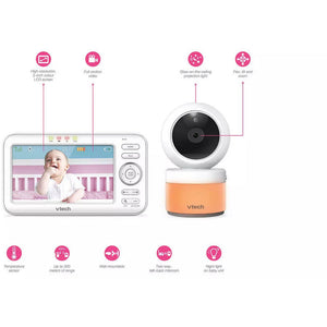 VTech 5" VM5463 Pan Tilt Video Monitor with Night Light and Projection