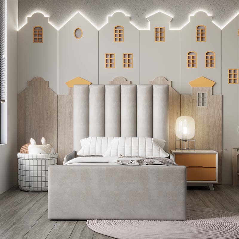 Prestige Lined Kids Bed Front view