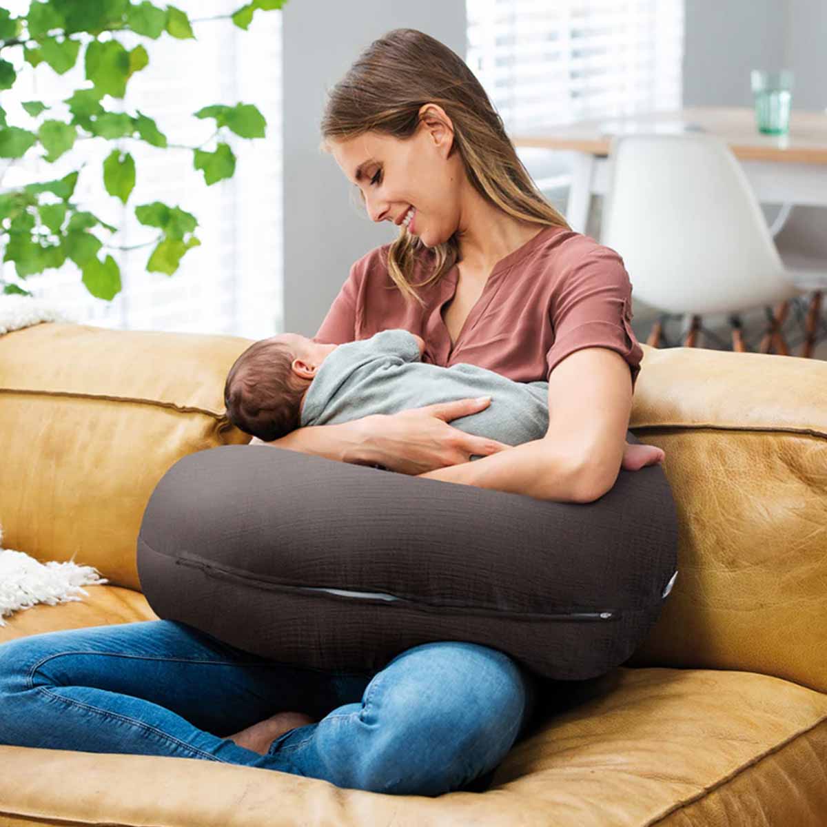 Doomoo Comfy Big Maternity Pillow - Muslin Grey