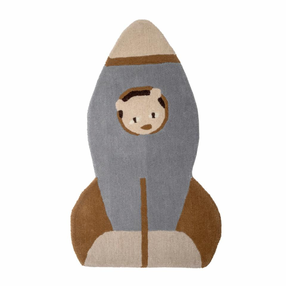 Bloomingville Space Rug Blue Wool