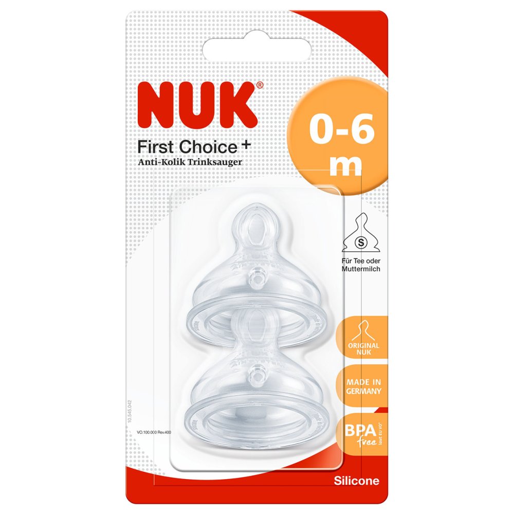 NUK First Choice Silicone Teat S1 2PK