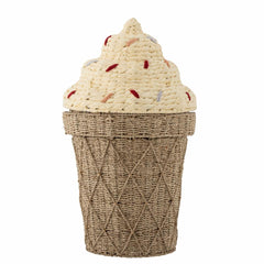 Cillie Basket with Lid Nature Water Hyacinth
