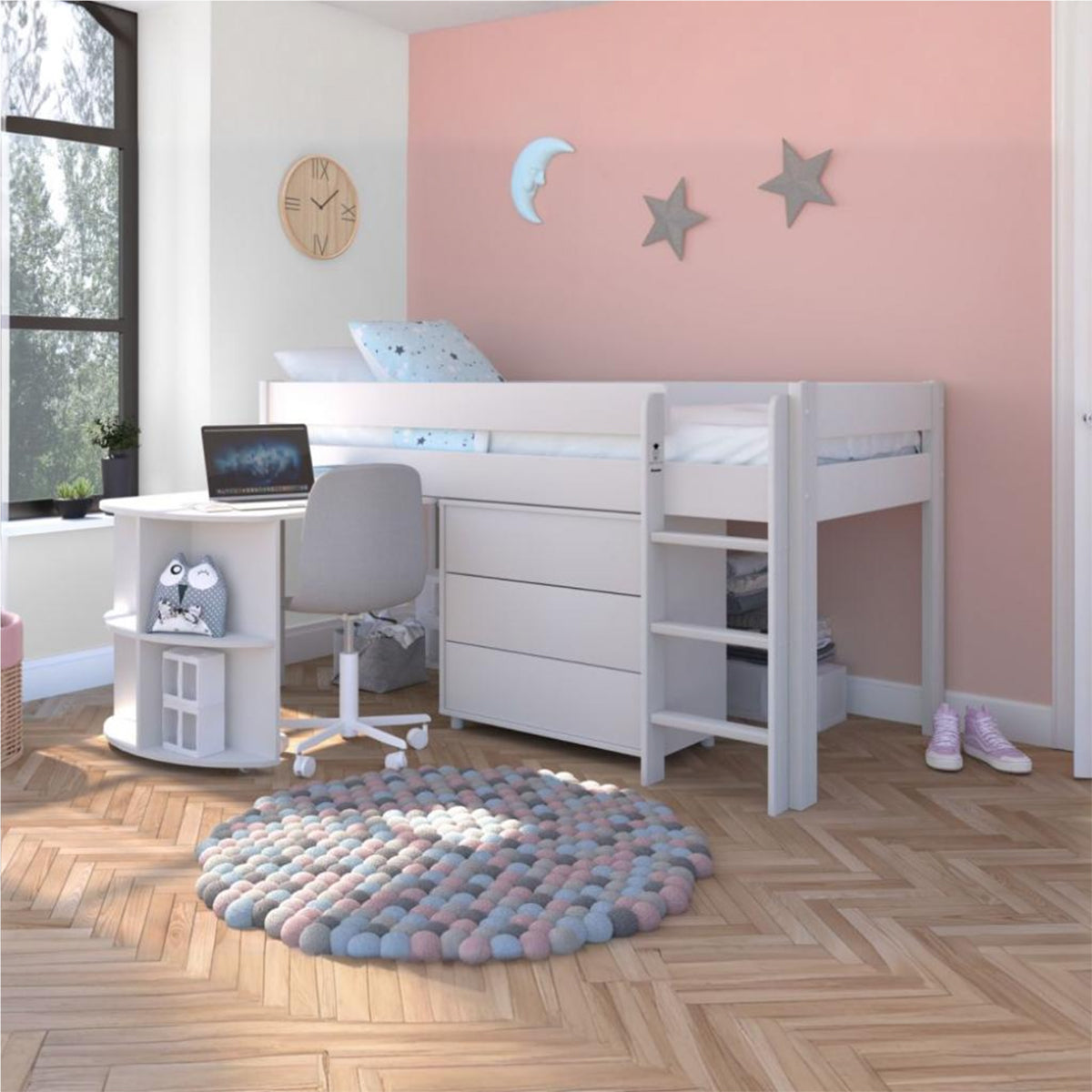Uno White Bunk Bed