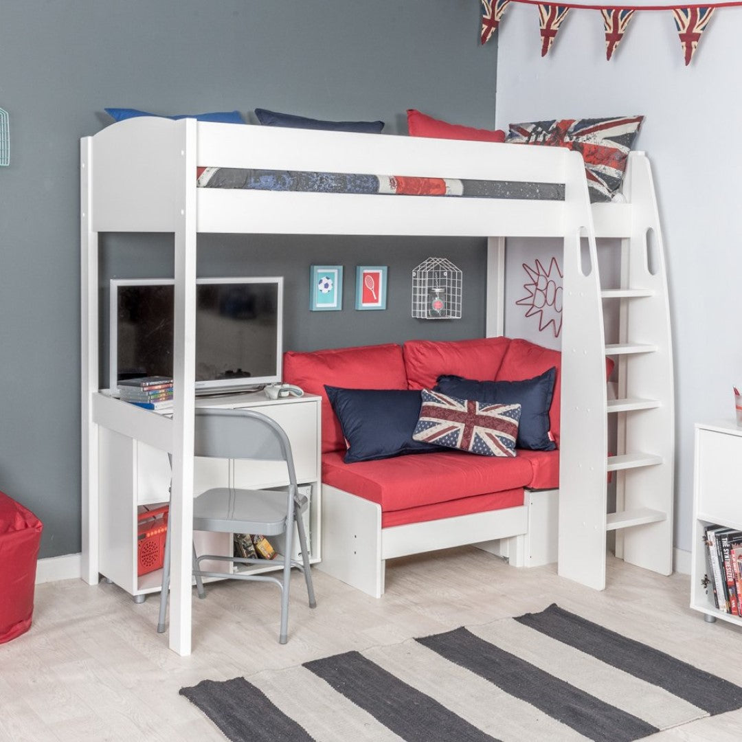 Highsleeper, Sofa, Cube Sofa Red Choose Door Colour  (1 Pair)