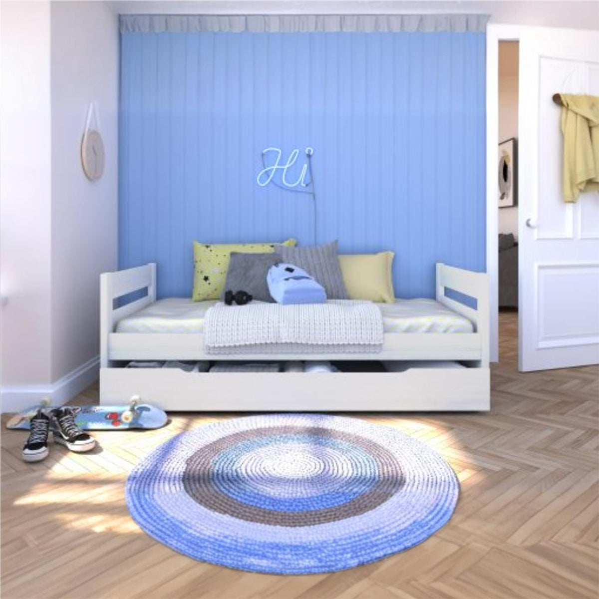 Uno White Cabin Bed With Trundle Drawer