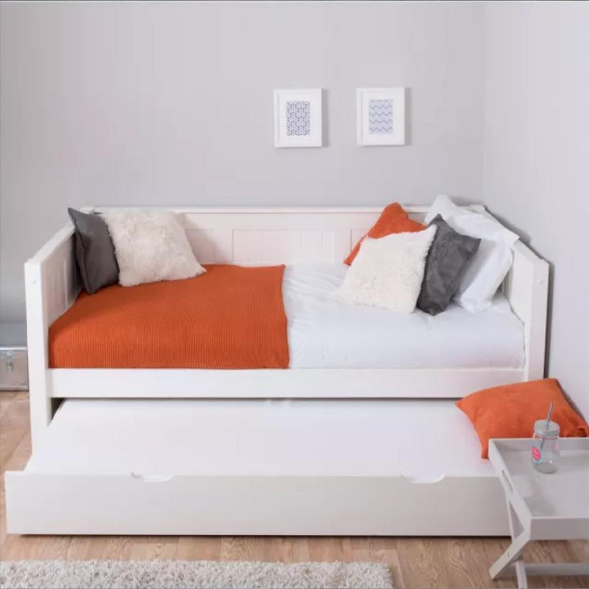 Stompa Classic Day Bed With A Trundle Bed Including Trundle Mattress 90x190cm