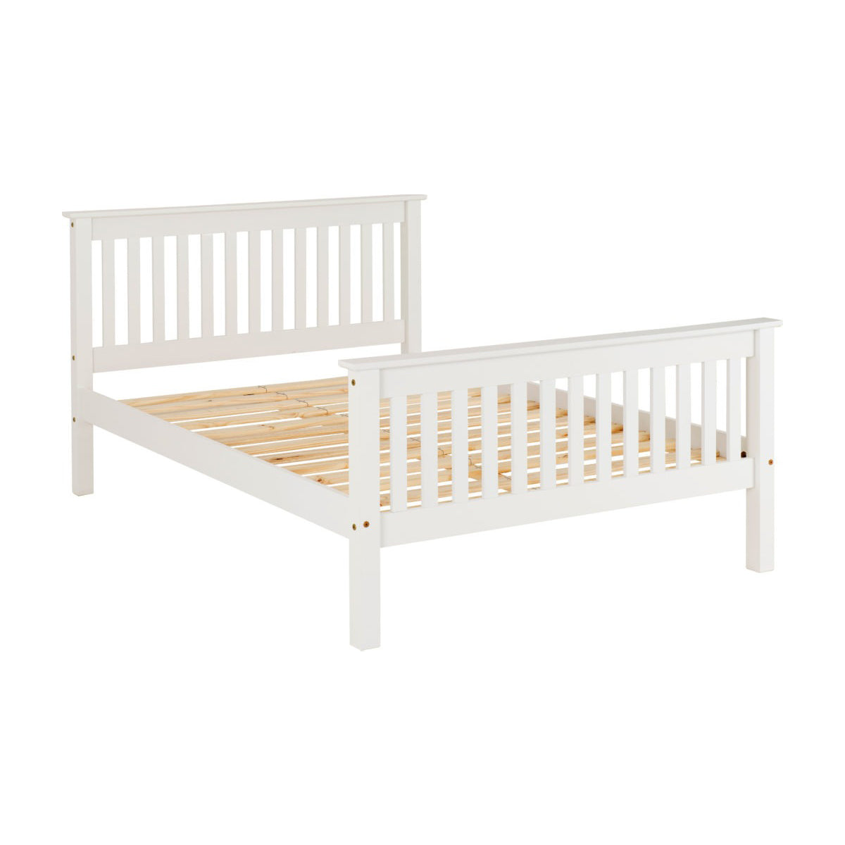 Monaco 5FT Bed High Foot End - White