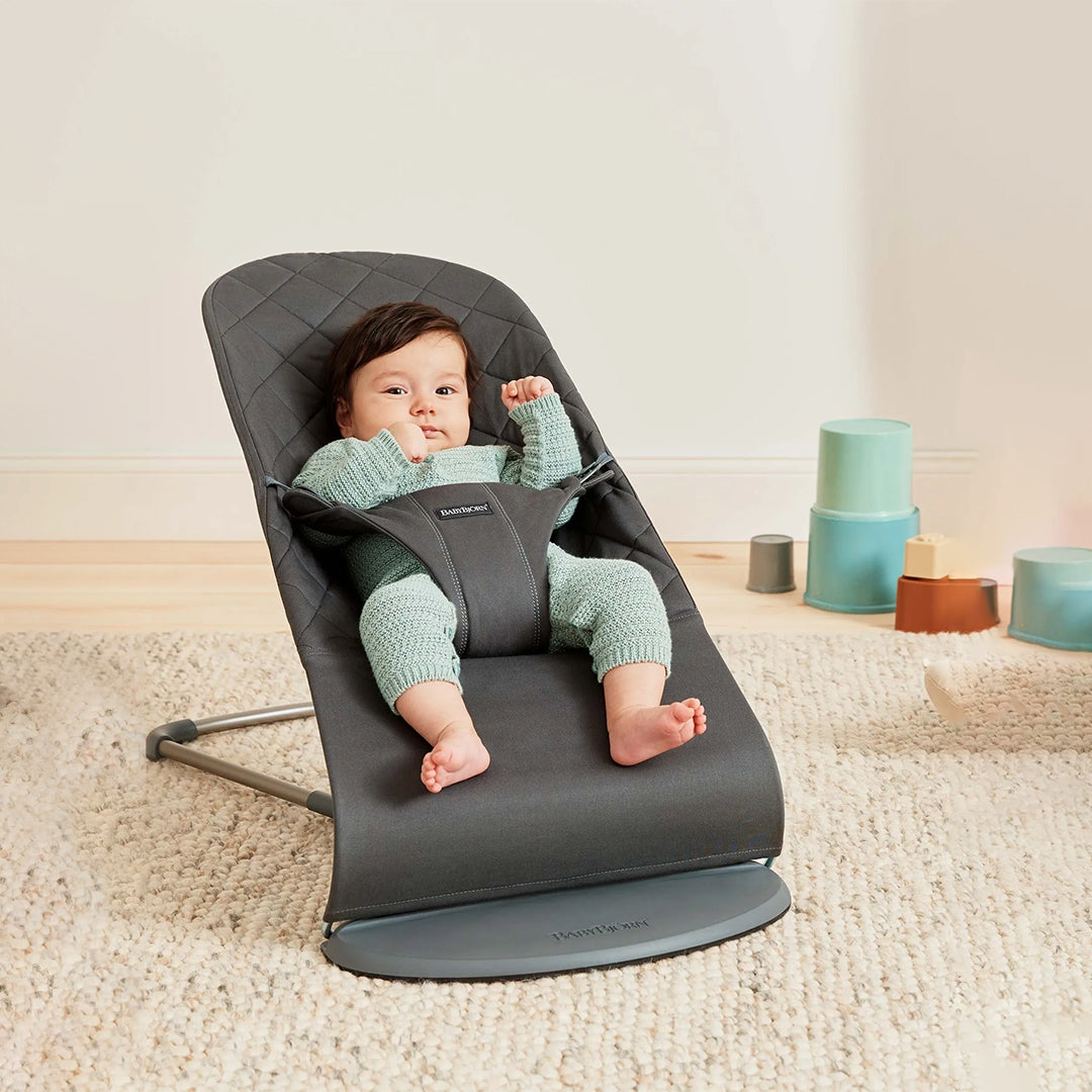BabyBjörn Baby Bouncers BLISS Woven, Classic Quilt, Anthracite
