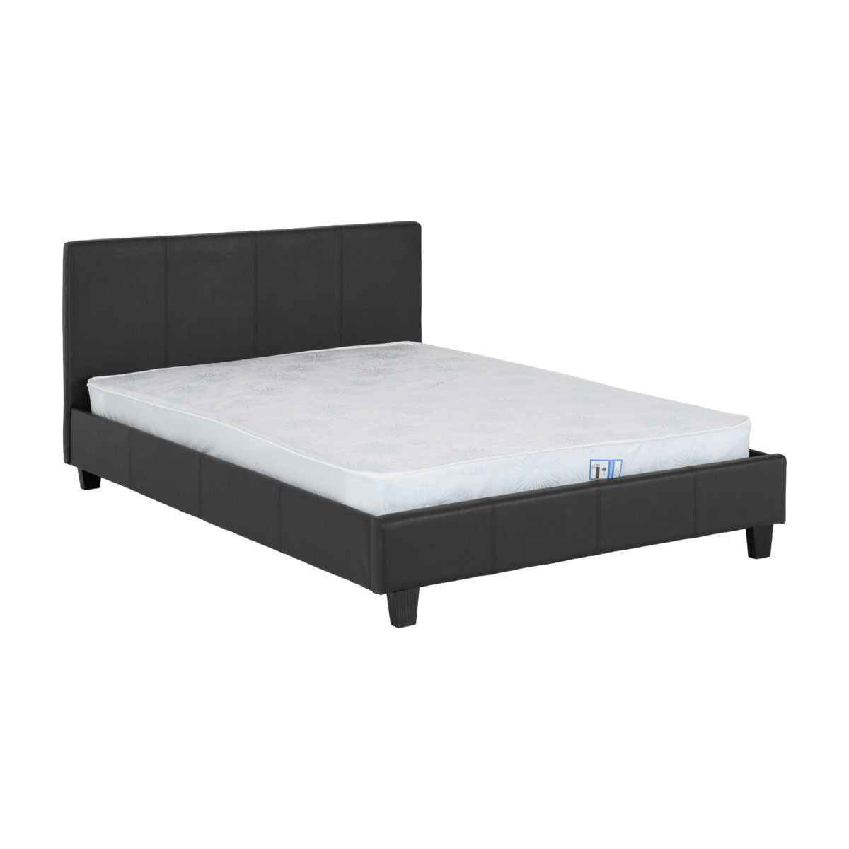 Prado 5FT Bed - Black Faux Leather