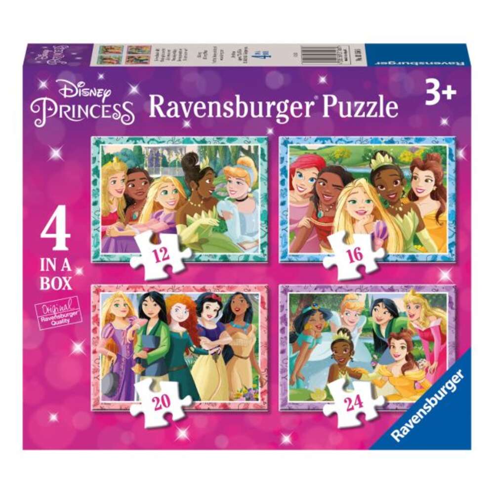 Disney Princess 4 in a Box Jigsaw Puzzle