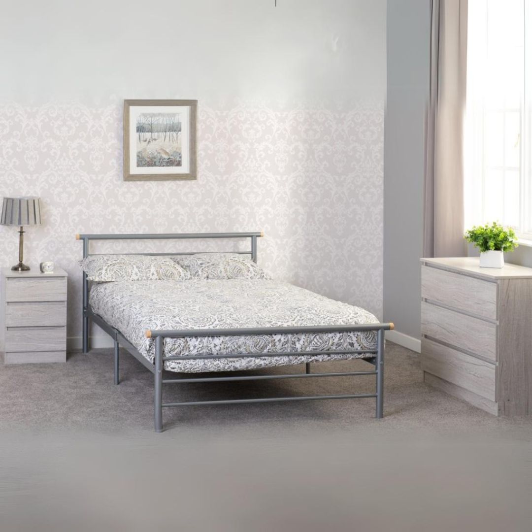 Orion 4FT Bed - Silver