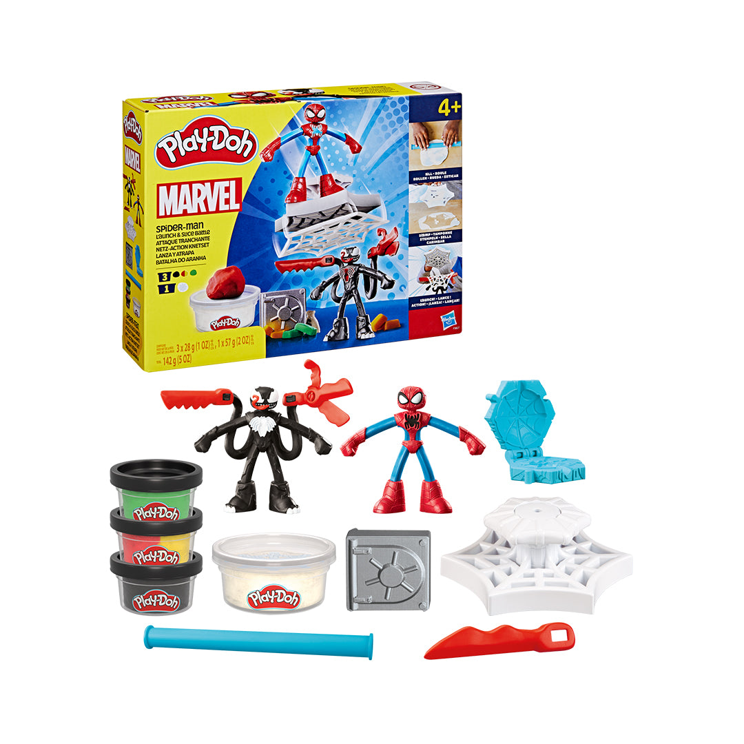 Play-Doh Spiderman Launch and Slice Battle