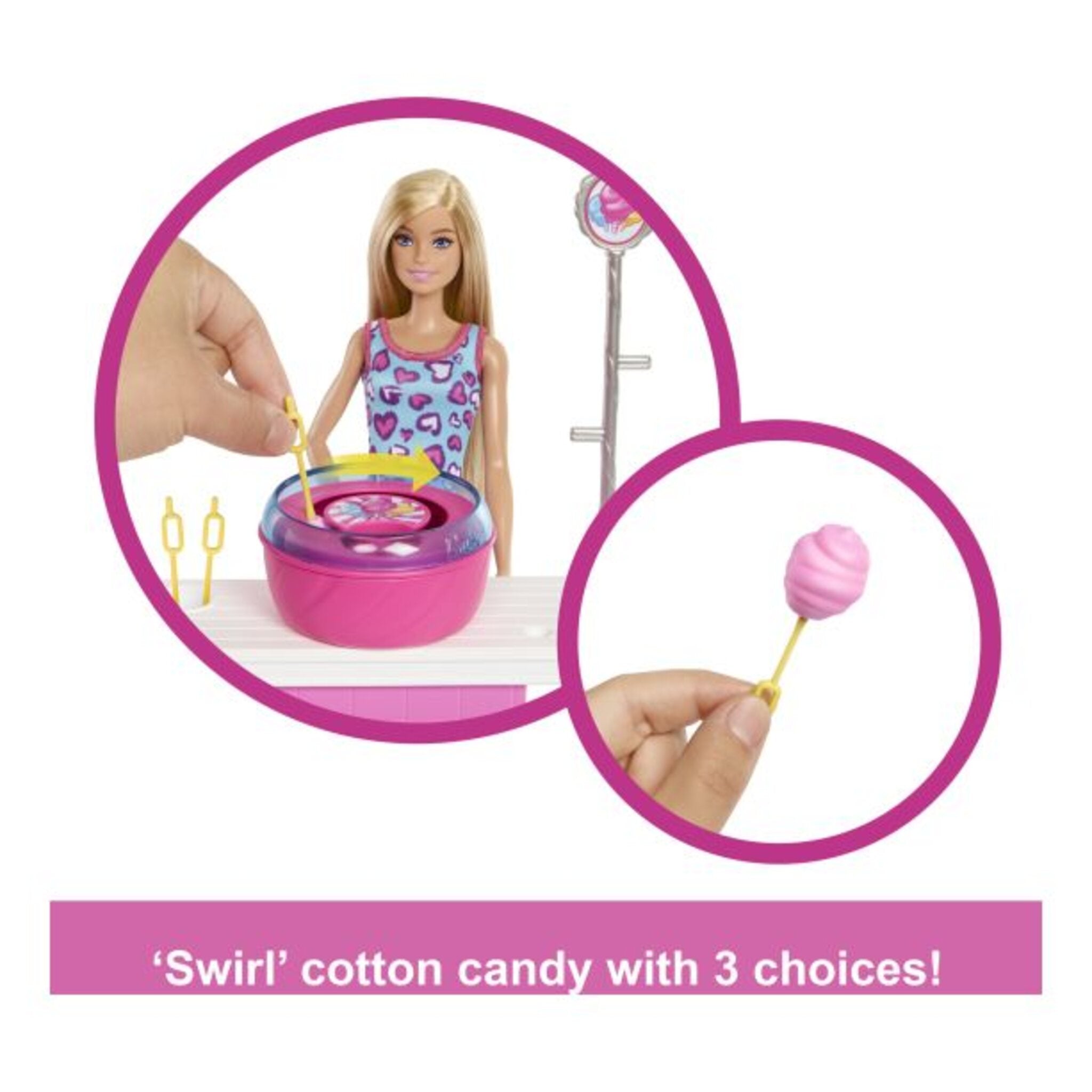 Barbie Cotton Candy & Game Playset & Doll