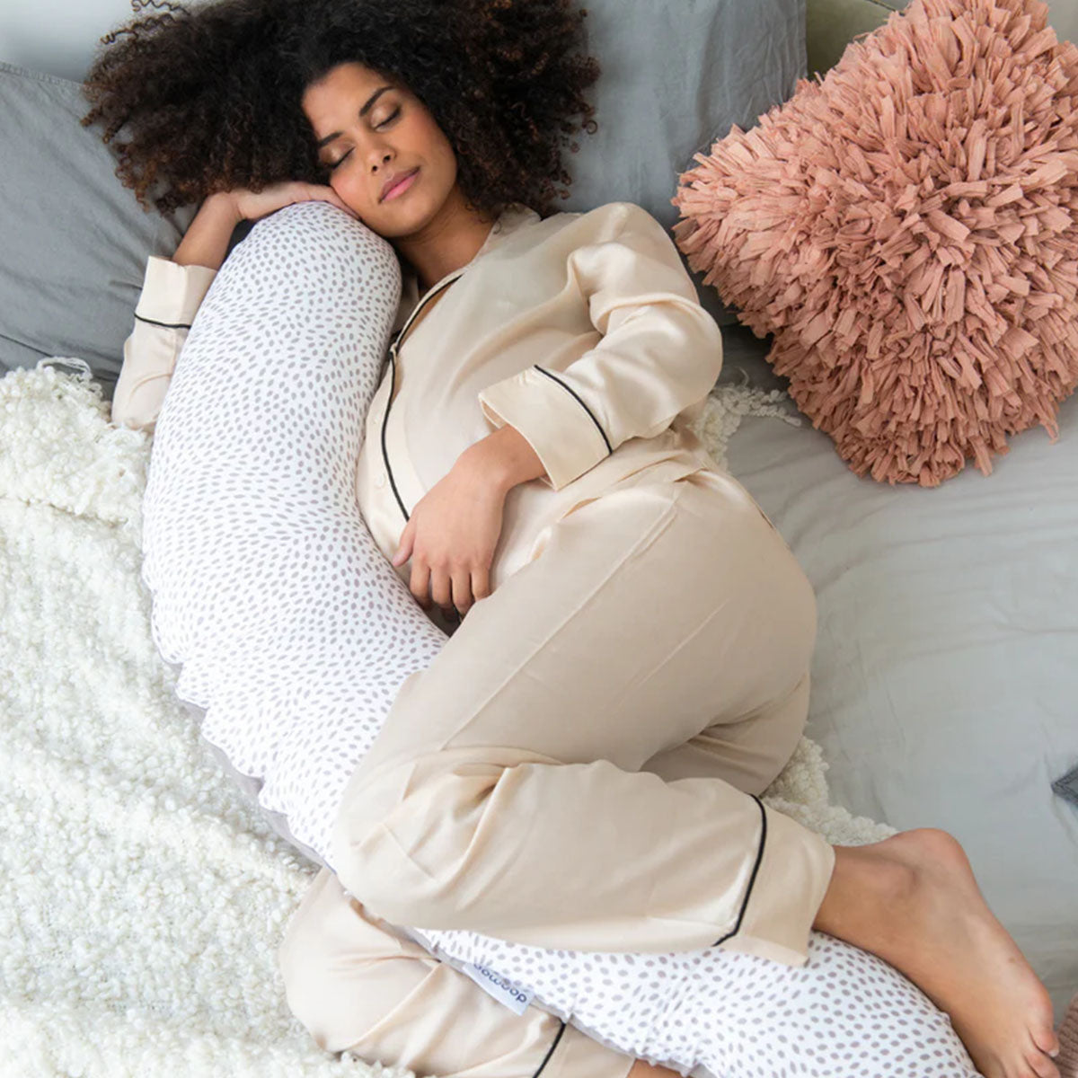 Doomoo BUDDY Maternity Pillow - Risotto Taupe