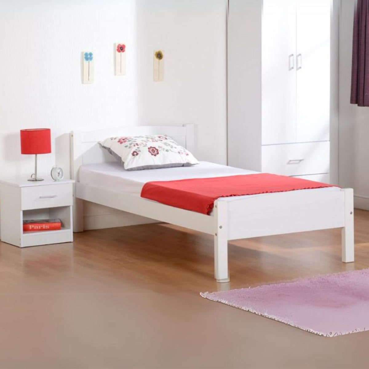Amber 3FT Bed - White