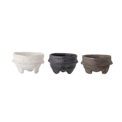 Asbjorn Deco Bowl White Paper Mache Set of 3