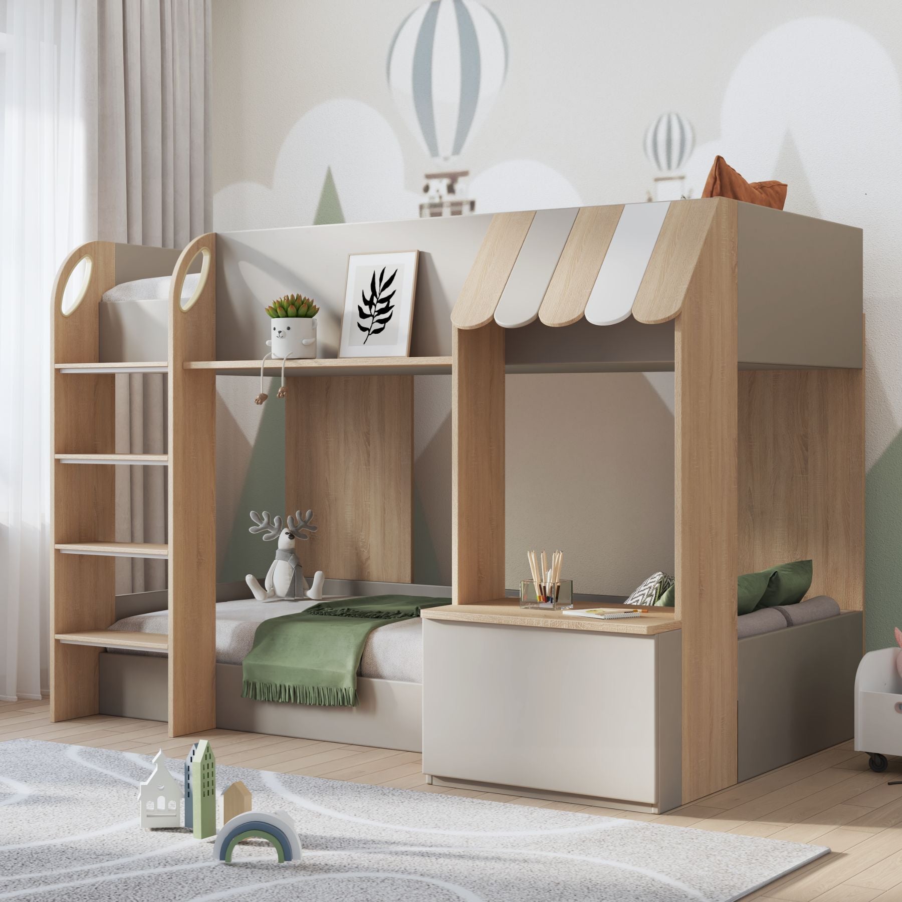 Babyfair Bunk Bed With Storage