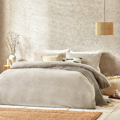 Yard Boucle Duvet Cover Set Greige