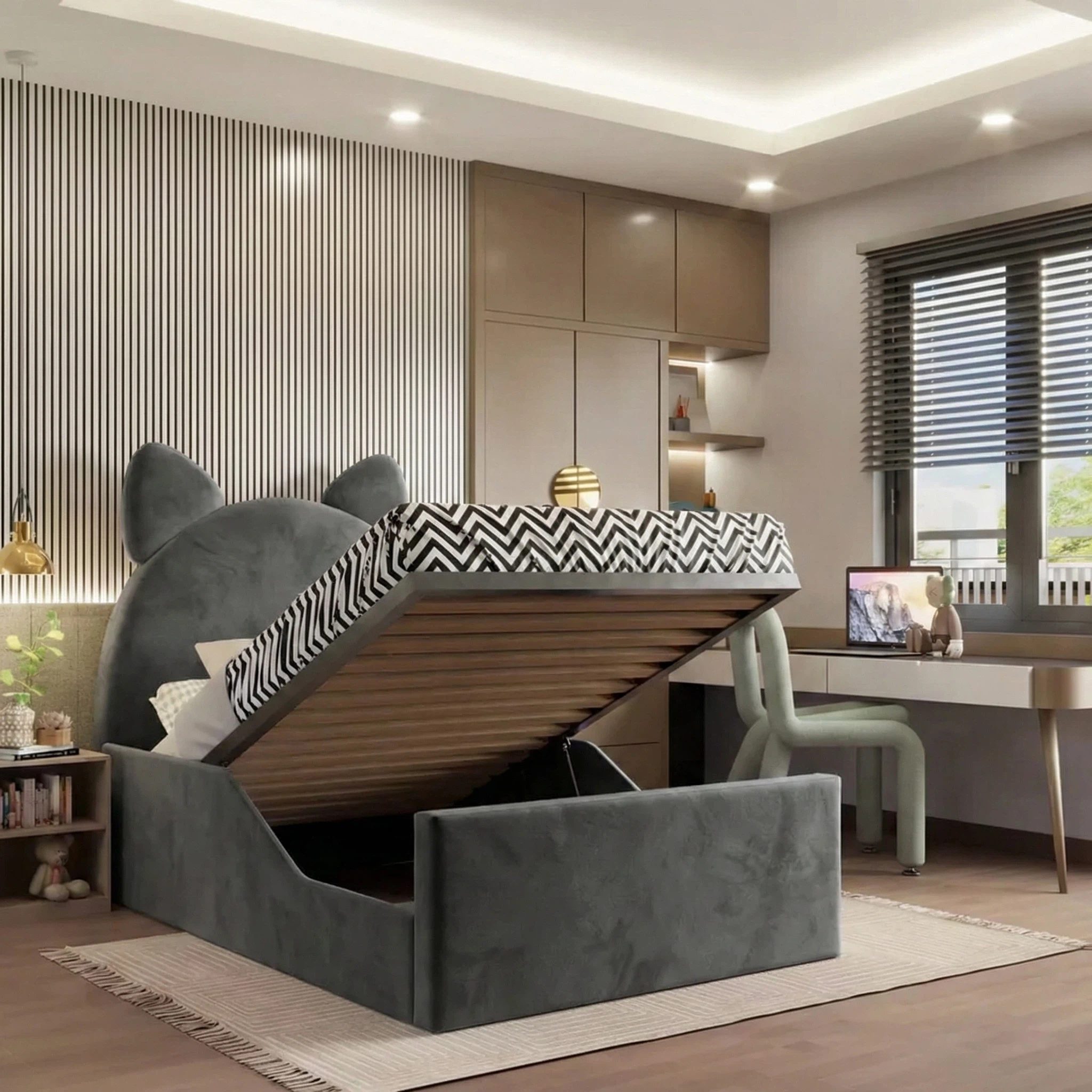 Plush Velvet Charcoal