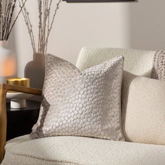 Lanzo Cut Velvet Piped Cushion